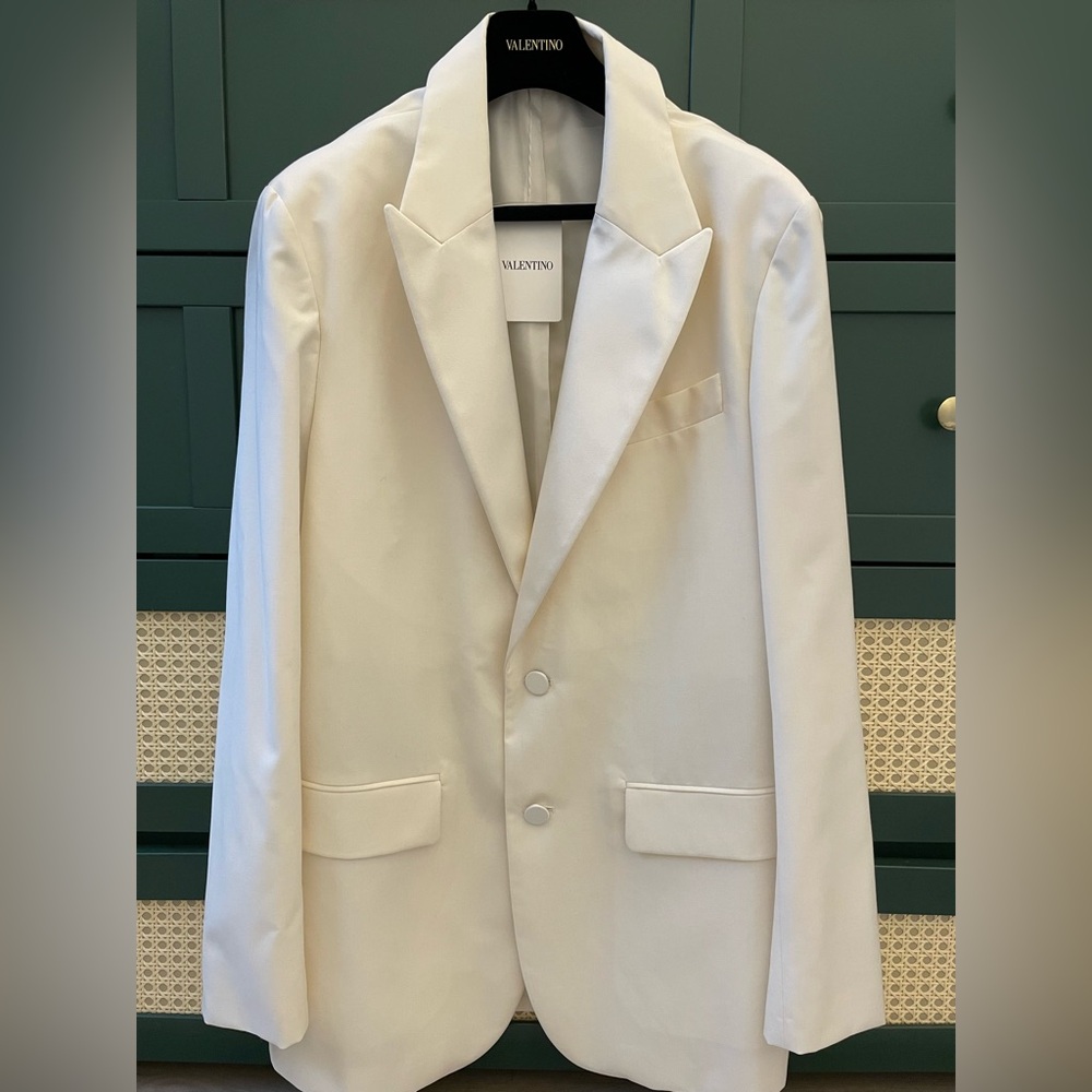 Valentino Men's Ivory Tuxedo Suit (Jacket & Pants)